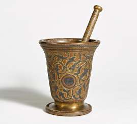 Large mortar with relief decoration Large mortar with relief decoration