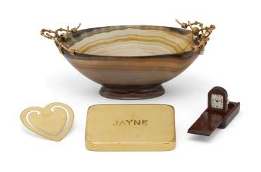 A GROUP OF FOUR DESK ACCESSORIES A GROUP OF FOUR DESK ACCESSORIES