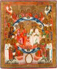 LARGE-FORMAT ICON THE NEW TESTAMENT TRINITY AND THE SYNAXIS OF THE ARCHANGEL LARGE-FORMAT ICON THE NEW TESTAMENT TRINITY AND THE SYNAXIS OF THE ARCHANGEL