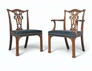 A SET OF FOURTEEN VICTORIAN MAHOGANY DINING-CHAIRS A SET OF FOURTEEN VICTORIAN MAHOGANY DINING-CHAIRS