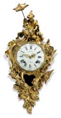A LOUIS XV ORMOLU QUARTER-STRIKING CARTEL CLOCK A LOUIS XV ORMOLU QUARTER-STRIKING CARTEL CLOCK