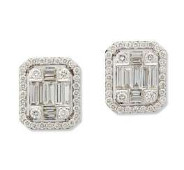 ILLUSION-SET DIAMOND EARRINGS ILLUSION-SET DIAMOND EARRINGS
