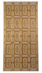 PALAZZO REALE, TURIN: PARCEL-GILT AND CREAM PAINTED FOLDING BOISERIE PANELS OR WINDOW SHUTTERS PALAZZO REALE, TURIN: PARCEL-GILT AND CREAM PAINTED FOLDING BOISERIE PANELS OR WINDOW SHUTTERS