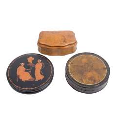 SET OF THREE SNUFFBOXES SET OF THREE SNUFFBOXES