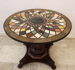 Italian Pietra Dura Hall Table Italian Pietra Dura Hall Table