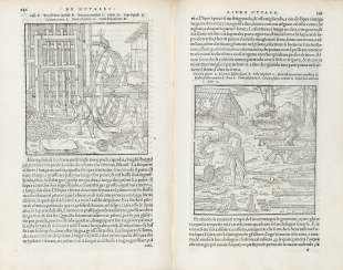 AGRICOLA, Georgius (1494-1555) - De l'arte de metalli. Basel: per Hieronimo Frobenio et Nicolao Episcopio, 1563. AGRICOLA, Georgius (1494-1555) - De l'arte de metalli. Basel: per Hieronimo Frobenio et Nicolao Episcopio, 1563.