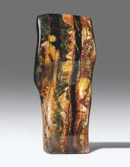 A TALL SPECIMEN OF BANDED IRON TIGER-EYE A TALL SPECIMEN OF BANDED IRON TIGER-EYE