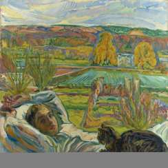 Portrait of the Artist's Son Jean in Jardin d'Orsay, signed. Portrait of the Artist's Son Jean in Jardin d'Orsay, signed.