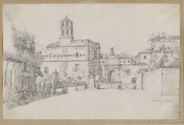 Deutsch (?) - Sorrent - Castle Square (Tasso Square), um 1833 Deutsch (?) - Sorrent - Castle Square (Tasso Square), um 1833