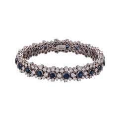 Bracelet set with 20 sapphires, together CA. 6 ct Bracelet set with 20 sapphires, together CA. 6 ct