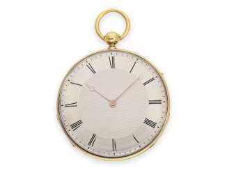 Pocket watch: French open face of very fine quality with striking mechanism, royal watchmaker Perrelet et Fils Paris No. 1213 & 2/44, ca.1825 Pocket watch: French open face of very fine quality with striking mechanism, royal watchmaker Perrelet et Fils Paris No. 1213 & 2/44, ca.1825