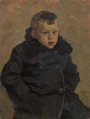 SHEVANDRONOVA, IRINA (1928-1993) Village Boy , signed and dated 1960, also further signed, titled in Cyrillic, dated and with a charcoal sketch of two female figures on the reverse. SHEVANDRONOVA, IRINA (1928-1993) Village Boy , signed and dated 1960, also further signed, titled in Cyrillic, dated and with a charcoal sketch of two female figures on the reverse.