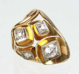 ausgefallener Brillant Ring - Gelbgold 585 ausgefallener Brillant Ring - Gelbgold 585