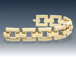 Bracelet: wide vintage gold bracelet wrought, probably around 1960 Bracelet: wide vintage gold bracelet wrought, probably around 1960