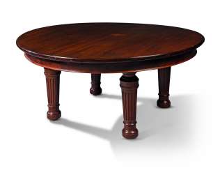 A LATE VICTORIAN MAHOGANY CIRCULAR EXTENDING DINING-TABLE A LATE VICTORIAN MAHOGANY CIRCULAR EXTENDING DINING-TABLE