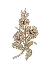 BULGARI DIAMOND FLOWER BROOCH BULGARI DIAMOND FLOWER BROOCH