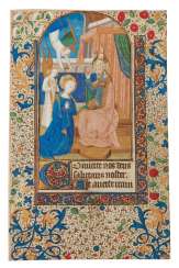 COURONNEMENT DE LA VIERGE, miniature sur un feuillet provena... COURONNEMENT DE LA VIERGE, miniature sur un feuillet provena...