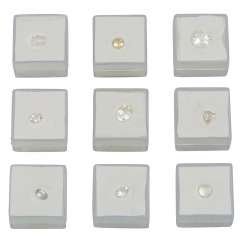 Mixed lot of 9 colorless stones Collectors: Mixed lot of 9 colorless stones Collectors: