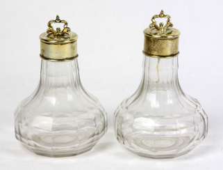 Bottle Pair with silver cap 19. Century Bottle Pair with silver cap 19. Century