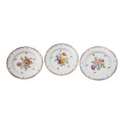 KPM 3 plate 'Neuglatt', 20. Century KPM 3 plate 'Neuglatt', 20. Century