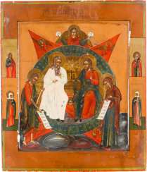 ICON WITH THE HOLY NEW TESTAMENT TRINITY ICON WITH THE HOLY NEW TESTAMENT TRINITY