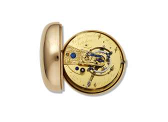 JOHN ARNOLD, 18K GOLD OPENFACE KEYWOUND POCKET CHRONOMETER ‘OF THE SECOND KIND’WITH ‘OZ’BALANCE, SPRING FOOTED-DETENT ESCAPEMENT AND HELICAL BALANCE SPRING JOHN ARNOLD, 18K GOLD OPENFACE KEYWOUND POCKET CHRONOMETER ‘OF THE SECOND KIND’WITH ‘OZ’BALANCE, SPRING FOOTED-DETENT ESCAPEMENT AND HELICAL BALANCE SPRING