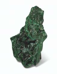 A LARGE SCULPTURAL SPECIMEN OF MALACHITE A LARGE SCULPTURAL SPECIMEN OF MALACHITE