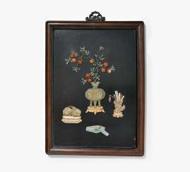 Lacquer panel with antiques Lacquer panel with antiques