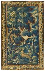 Tapisserie mit Landschaftsdarstellung und Jagdmotiv Tapisserie mit Landschaftsdarstellung und Jagdmotiv