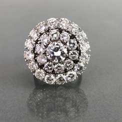 Exclusive Women's Ring / Solitaire Ring. Center Stone Is 1.27 Carats, Brilliant-Cut Diamonds Of 5.1 Carats. Gold 585 white. Exclusive Women's Ring / Solitaire Ring. Center Stone Is 1.27 Carats, Brilliant-Cut Diamonds Of 5.1 Carats. Gold 585 white.