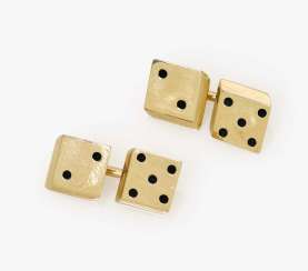 A pair of cufflinks with dice as trimmings Probably USA, 1950s-1960s A pair of cufflinks with dice as trimmings Probably USA, 1950s-1960s