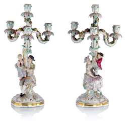 Pair Of Figure Candlesticks Pair Of Figure Candlesticks
