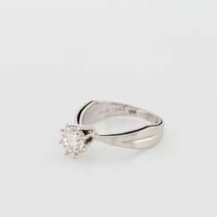 Women's Ring Solitaire White Gold 14 K Women's Ring Solitaire White Gold 14 K