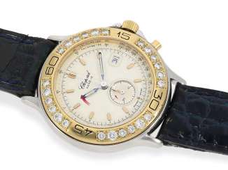 Watch: luxurious ladies Chronograph with diamond trimming, Chopard Mille Miglia Gold/stainless steel Ref. 8163-98 1998 Watch: luxurious ladies Chronograph with diamond trimming, Chopard Mille Miglia Gold/stainless steel Ref. 8163-98 1998