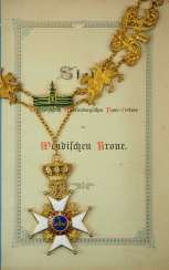 Mecklenburg-Schwerin: house order of the Wendish crown, a Golden necklace with a large cross with the crown in ore. Mecklenburg-Schwerin: house order of the Wendish crown, a Golden necklace with a large cross with the crown in ore.