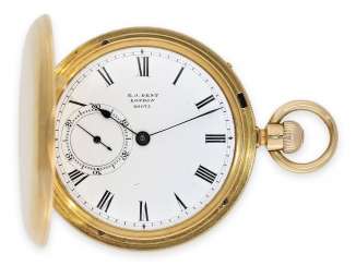 Pocket watch: very fine, small gold savonnette with duplex escapement and winding according to A. Nicole, royal watchmaker EJ Dent London No.20075, Hallmarks London 1854 Pocket watch: very fine, small gold savonnette with duplex escapement and winding according to A. Nicole, royal watchmaker EJ Dent London No.20075, Hallmarks London 1854