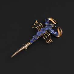 Scorpion brooch with sapphires Scorpion brooch with sapphires