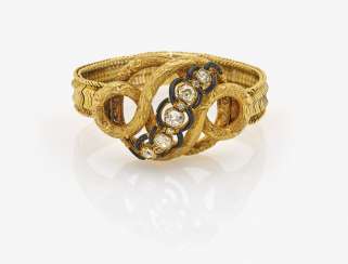 Bracelet with diamonds and enamel Bracelet with diamonds and enamel
