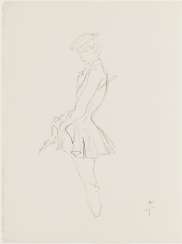 Gruau, René (1909 Rome - in 2004, ibid.). Fashion drawing for Jacques Fath. To 1951/52 Gruau, René (1909 Rome - in 2004, ibid.). Fashion drawing for Jacques Fath. To 1951/52