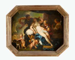 Roman school 18.century, Allegory, oil canvas, framed Roman school 18.century, Allegory, oil canvas, framed