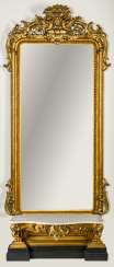 Monumental mirror with console Monumental mirror with console