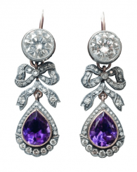 Set with Amethysts 3 PR. Set with Amethysts 3 PR.