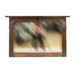 Wall mirror in oak frame from the late nineteenth century Wall mirror in oak frame from the late nineteenth century