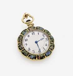 Ladies pocket watch with enamel painting Ladies pocket watch with enamel painting