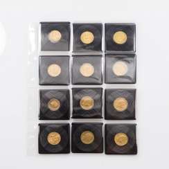 Empire/GOLD - Lot with 10 x 20 gold marks and 2 x 10 Goldmark, Empire/GOLD - Lot with 10 x 20 gold marks and 2 x 10 Goldmark,