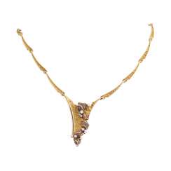 Necklace with 5 diamonds in the rough in div. Sizes and colors, Necklace with 5 diamonds in the rough in div. Sizes and colors,