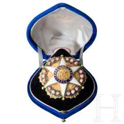 Kaiserlicher Rosen-Orden (Ordem Imperial da Rosa) - Bruststern der Offiziere in Etui Kaiserlicher Rosen-Orden (Ordem Imperial da Rosa) - Bruststern der Offiziere in Etui