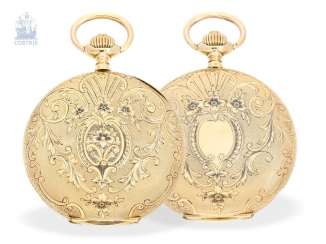 Pocket watch: very fine precision pocket watch with elaborately engraved case, top quality, Switzerland, around 1910 Pocket watch: very fine precision pocket watch with elaborately engraved case, top quality, Switzerland, around 1910