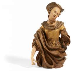 Half figure of a lady-in-waiting Half figure of a lady-in-waiting