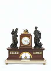A DIRECTOIRE ORMOLU-MOUNTED MAHOGANY, PATINATED-BRONZE AND P... A DIRECTOIRE ORMOLU-MOUNTED MAHOGANY, PATINATED-BRONZE AND P...